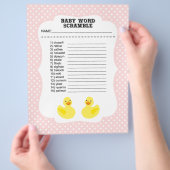 Baby shower Word Scramble Game Flyer (Hand)