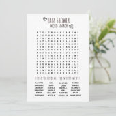 Baby shower Word Search Fun Kaart (Staand voorkant)