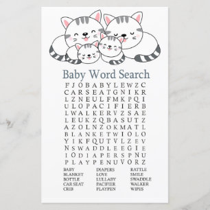 Baby shower Word Search Game