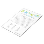 Baby shower Word Search Notitieblok (Blauw) (Schuin)