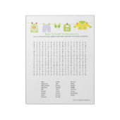 Baby shower Word Search Notitieblok (Neutraal) (Linkerzijde)
