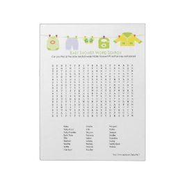 Baby shower Word Search Notitieblok (Neutraal)