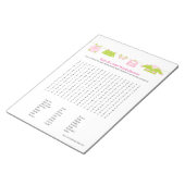 Baby shower Word Search Notitieblok (Roze) (Schuin)