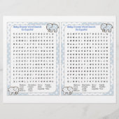 Baby Shower word search Spanish Flyer (Voorkant)