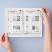 Baby Shower word search Spanish Flyer (Hand)