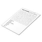 Baby shower Word-zoekopdracht Notitieblok (Schuin)