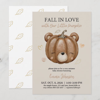 Baby Shower Wordt Verliefd in de Herfst Pompoen Be Kaart