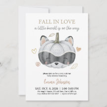 Baby Shower Wordt Verliefd in de Herfst Wasbeer