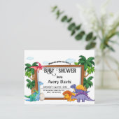 Baby shower woudthema Uitnodiging Kaart (Staand voorkant)