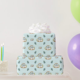 Baby Shower Wrapping Paper Baby Dinosaur Pattern Cadeaupapier