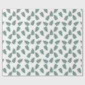 Baby Shower Wrapping Paper Fern Pattern Dinosaur Cadeaupapier (Vlak)