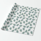 Baby Shower Wrapping Paper Fern Pattern Dinosaur Cadeaupapier (Uitgerold)