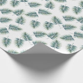 Baby Shower Wrapping Paper Fern Pattern Dinosaur Cadeaupapier (Hoek)
