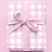 Baby shower Wrapping Paper Girl Pink Gingham Cadeaupapier