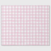 Baby shower Wrapping Paper Girl Pink Gingham Cadeaupapier (Vlak)