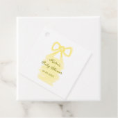 Baby shower Yellow Bow waterverf Elegant Modern Bedankjes Labels (In situ)