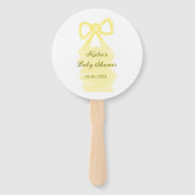 Baby shower Yellow Bow waterverf Elegant Modern