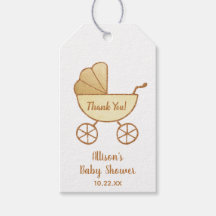 Baby shower Yellow Carriage Bedankt