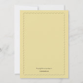 baby shower Yellow Polka Dot Umbrella Invitation Kaart (Achterkant)