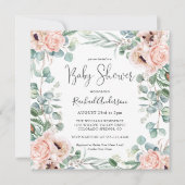 Baby shower Zachte Waterverf Kaart (Voorkant)