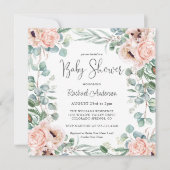 Baby shower Zachte Waterverf Kaart (Voorkant)