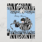  Baby shower Zebra Kaart (Voorkant / Achterkant)