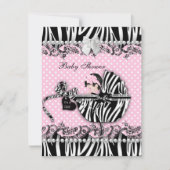 Baby shower Zebra Kaart (Voorkant)
