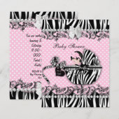 Baby shower Zebra Kaart (Voorkant / Achterkant)