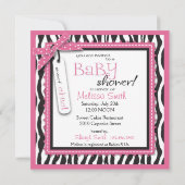 Baby shower Zebra Print & Cupcake Kaart (Achterkant)