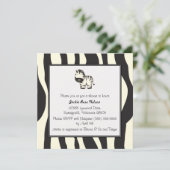 Baby shower Zebra Print Kaart (Staand voorkant)