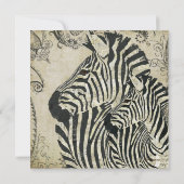Baby shower Zebras Kaart (Achterkant)