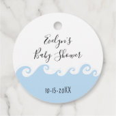Baby shower Zee Mobile Bedankjes Labels (Achterkant)