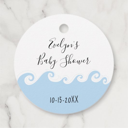 Baby shower Zee Mobile Bedankjes Labels (Achterkant)