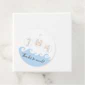 Baby shower Zee Mobile Bedankjes Labels (In situ)