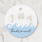 Baby shower Zee Mobile Bedankjes Labels (Voorkant)