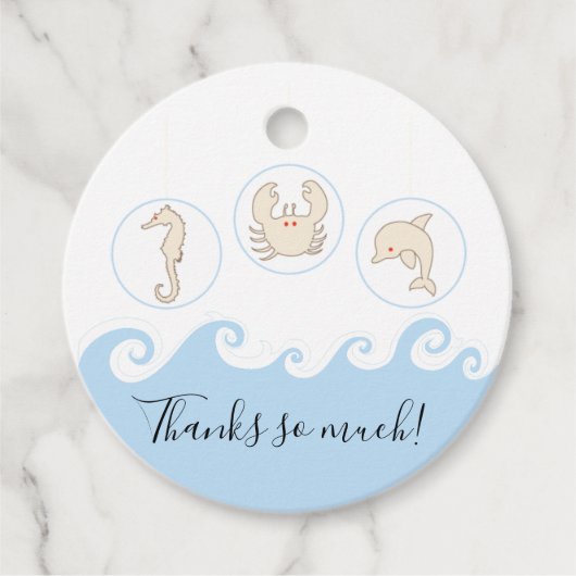 Baby shower Zee Mobile Bedankjes Labels (Voorkant)