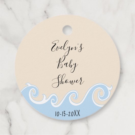 Baby shower Zee Mobile Bedankjes Labels (Achterkant)