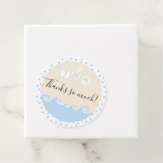 Baby shower Zee Mobile Bedankjes Labels (In situ)