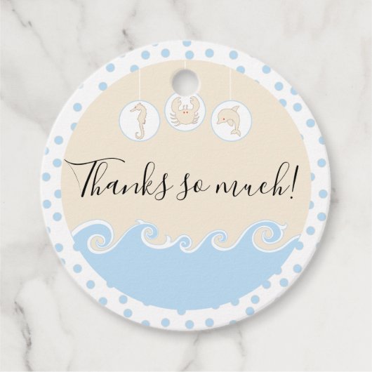 Baby shower Zee Mobile Bedankjes Labels (Voorkant)
