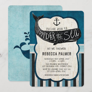 Baby shower Zee Nautical Invite Kaart