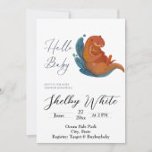 Baby shower Zee Otter-uitnodiging Kaart (Voorkant)