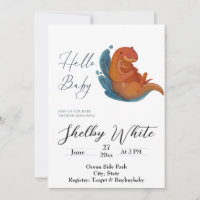 Baby shower Zee Otter-uitnodiging