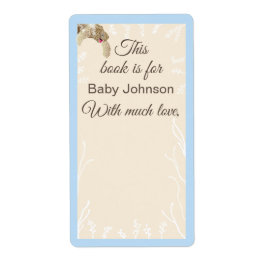 Baby shower "Zee schildpad blauw" Bladzijde 8 Etiket
