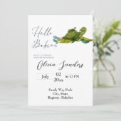 Baby shower Zee turnuitnodiging Kaart (Staand voorkant)