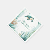 Baby shower Zee Waterverf Servet (Hoek)