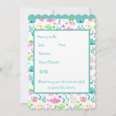 Baby shower zeeen kaart (Achterkant)