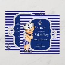 Baby Shower Zeeman Jongen Blauw Streep Blond