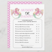 Baby Shower Zeemeermin Onder de zee. Meisje Kaart (Voorkant / Achterkant)