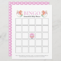 Baby shower Zeemeermin onder het Zee Stippen bingo