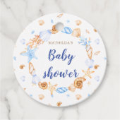 baby shower zeeschelpen bedankjes labels (Voorkant)